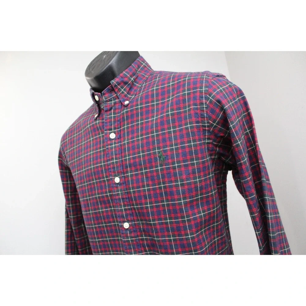 Polo Ralph Lauren Dress Shirt Classic Fit Plaid Long Sleeve Button Up Mens Small